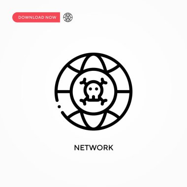 Ağ vektör simgesi. Web sitesi veya mobil uygulama için modern, basit düz vektör çizimi