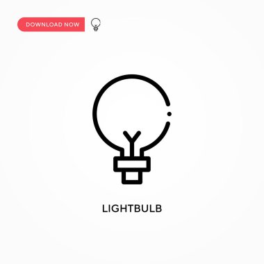 Ampul vektör simgesi. Web sitesi veya mobil uygulama için modern, basit düz vektör çizimi