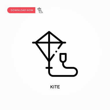 Uçurtma vektör simgesi. Web sitesi veya mobil uygulama için modern, basit düz vektör çizimi