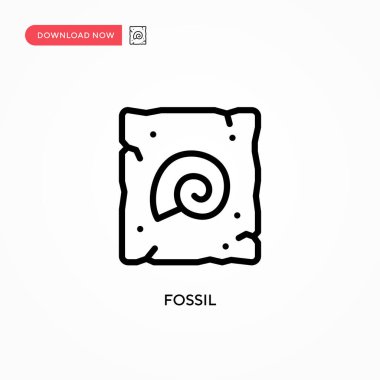 Fosil vektör simgesi. Web sitesi veya mobil uygulama için modern, basit düz vektör çizimi