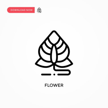 Çiçek vektör simgesi. Web sitesi veya mobil uygulama için modern, basit düz vektör çizimi