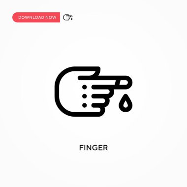 Parmak vektör simgesi. Web sitesi veya mobil uygulama için modern, basit düz vektör çizimi