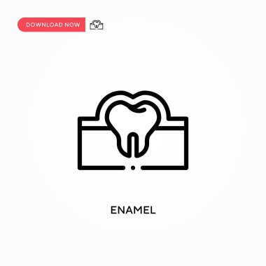 Enamel vektör simgesi. Web sitesi veya mobil uygulama için modern, basit düz vektör çizimi