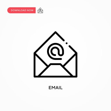 E- posta vektör simgesi. Web sitesi veya mobil uygulama için modern, basit düz vektör çizimi