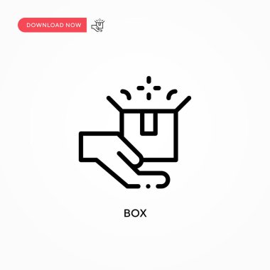 Kutu vektör simgesi. Web sitesi veya mobil uygulama için modern, basit düz vektör çizimi