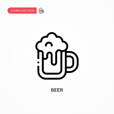 Bira vektör simgesi. Web sitesi veya mobil uygulama için modern, basit düz vektör çizimi