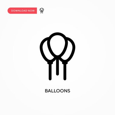 Balon vektör simgesi. Web sitesi veya mobil uygulama için modern, basit düz vektör çizimi