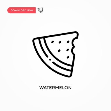 Karpuz vektör simgesi. Web sitesi veya mobil uygulama için modern, basit düz vektör çizimi