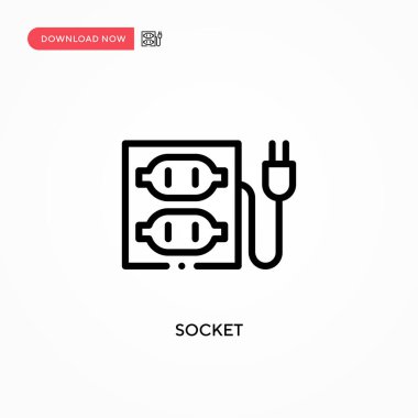 Soket vektör simgesi. Web sitesi veya mobil uygulama için modern, basit düz vektör çizimi