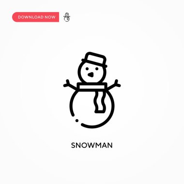 Kardan Adam vektör simgesi. Web sitesi veya mobil uygulama için modern, basit düz vektör çizimi