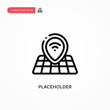 Yer tutucu vektör simgesi. Web sitesi veya mobil uygulama için modern, basit düz vektör çizimi