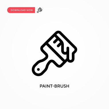 Boya fırçası vektör simgesi. Web sitesi veya mobil uygulama için modern, basit düz vektör çizimi