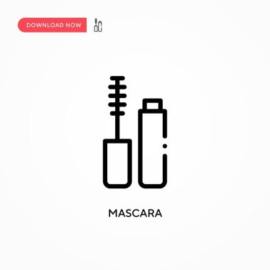 Maskara vektör simgesi. Web sitesi veya mobil uygulama için modern, basit düz vektör çizimi