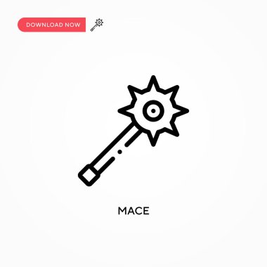 Topuz vektör simgesi. Web sitesi veya mobil uygulama için modern, basit düz vektör çizimi