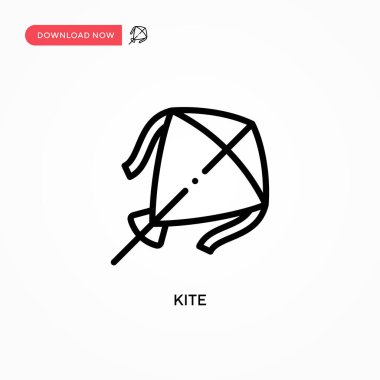 Uçurtma vektör simgesi. Web sitesi veya mobil uygulama için modern, basit düz vektör çizimi