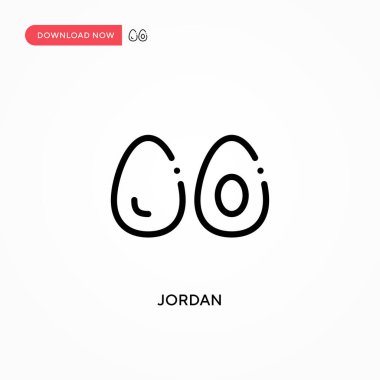 Jordan vektör simgesi. Web sitesi veya mobil uygulama için modern, basit düz vektör çizimi