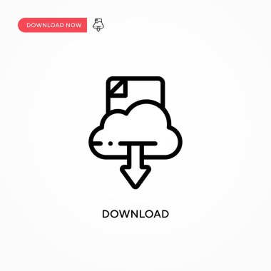 Vektör simgesi indir. Web sitesi veya mobil uygulama için modern, basit düz vektör çizimi