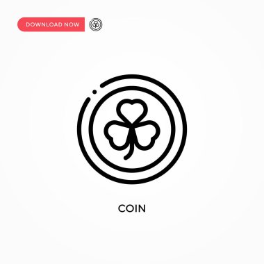 Sikke vektör simgesi. Web sitesi veya mobil uygulama için modern, basit düz vektör çizimi