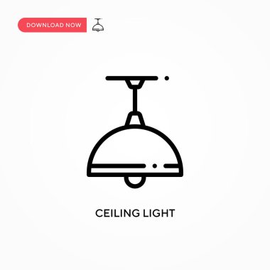 Tavan ışığı vektör simgesi. Web sitesi veya mobil uygulama için modern, basit düz vektör çizimi