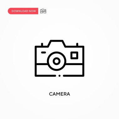 Kamera vektör simgesi. Web sitesi veya mobil uygulama için modern, basit düz vektör çizimi