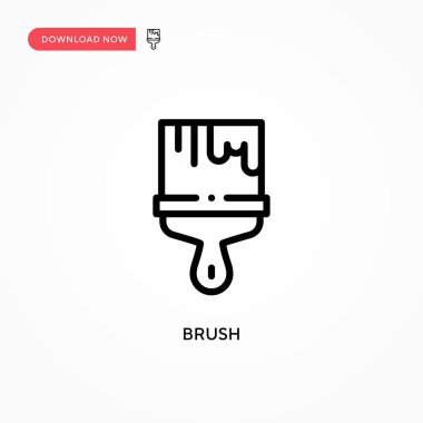 Fırça vektör simgesi. Web sitesi veya mobil uygulama için modern, basit düz vektör çizimi