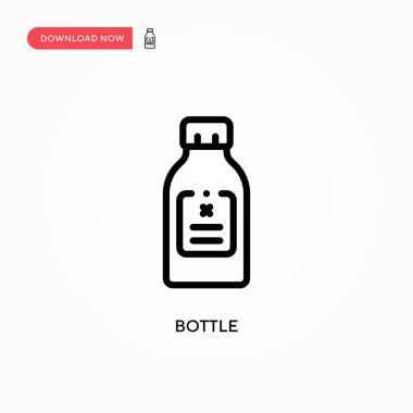 Şişe vektör simgesi. Web sitesi veya mobil uygulama için modern, basit düz vektör çizimi