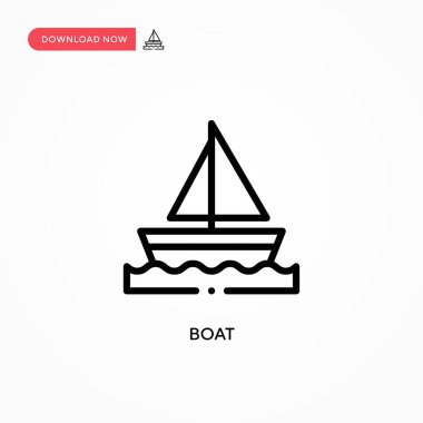 Tekne vektör simgesi. Web sitesi veya mobil uygulama için modern, basit düz vektör çizimi
