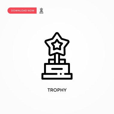 Ödül vektör simgesi. Web sitesi veya mobil uygulama için modern, basit düz vektör çizimi