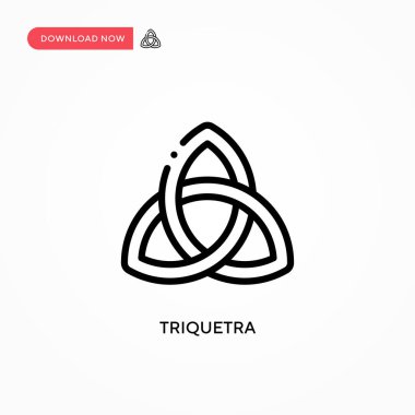 Triquetra vektör simgesi. Web sitesi veya mobil uygulama için modern, basit düz vektör çizimi