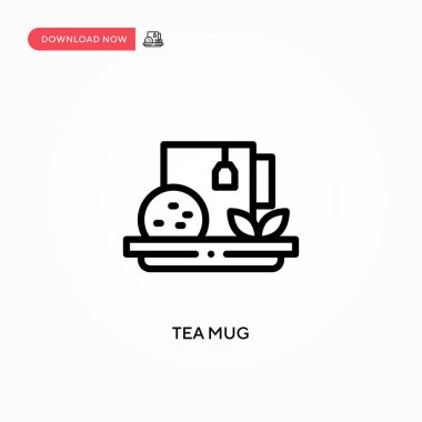 Çay fincanı vektör simgesi. Web sitesi veya mobil uygulama için modern, basit düz vektör çizimi