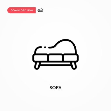 Koltuk vektör simgesi. Web sitesi veya mobil uygulama için modern, basit düz vektör çizimi