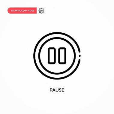 Vektör simgesini durdur. Web sitesi veya mobil uygulama için modern, basit düz vektör çizimi