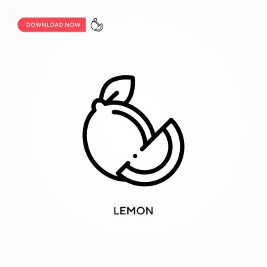Limon vektör simgesi. Web sitesi veya mobil uygulama için modern, basit düz vektör çizimi