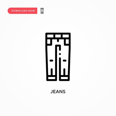 Kot pantolon vektör ikonu. Web sitesi veya mobil uygulama için modern, basit düz vektör çizimi