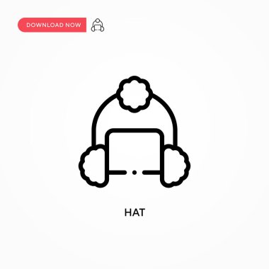 Şapka vektör simgesi. Web sitesi veya mobil uygulama için modern, basit düz vektör çizimi
