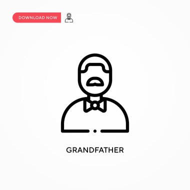 Büyükbaba vektör ikonu. Web sitesi veya mobil uygulama için modern, basit düz vektör çizimi