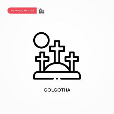 Golgotha vektör simgesi. Web sitesi veya mobil uygulama için modern, basit düz vektör çizimi