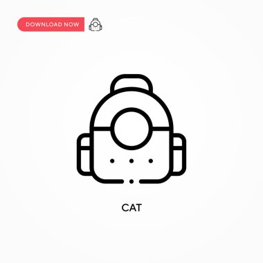 Kedi vektör simgesi. Web sitesi veya mobil uygulama için modern, basit düz vektör çizimi