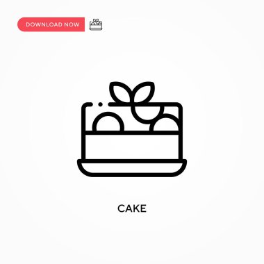 Kek vektör simgesi. Web sitesi veya mobil uygulama için modern, basit düz vektör çizimi