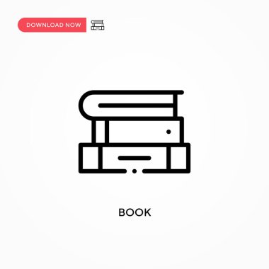Kitap vektör simgesi. Web sitesi veya mobil uygulama için modern, basit düz vektör çizimi