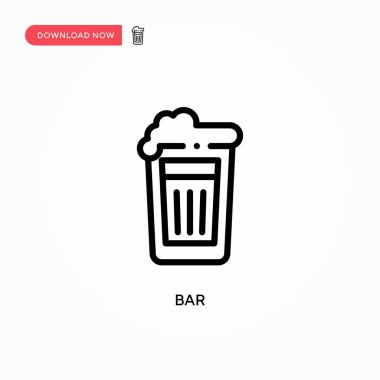 Bar vektör simgesi. Web sitesi veya mobil uygulama için modern, basit düz vektör çizimi