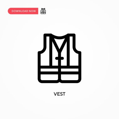 Yelek vektör simgesi. Web sitesi veya mobil uygulama için modern, basit düz vektör çizimi