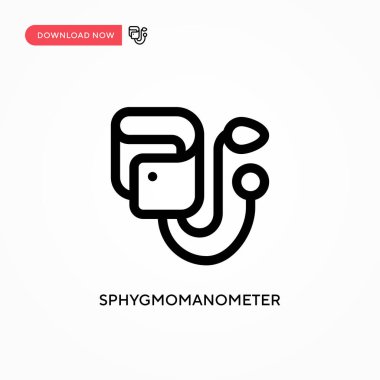 Sphygmomanometre vektör simgesi. Web sitesi veya mobil uygulama için modern, basit düz vektör çizimi