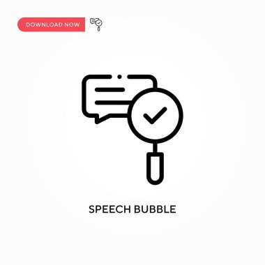 Konuşma balonu vektör simgesi. Web sitesi veya mobil uygulama için modern, basit düz vektör çizimi