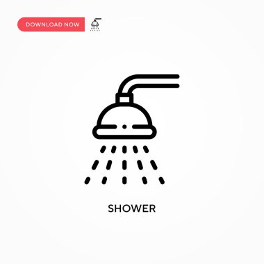 Duş vektör simgesi. Web sitesi veya mobil uygulama için modern, basit düz vektör çizimi