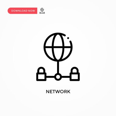 Ağ vektör simgesi. Web sitesi veya mobil uygulama için modern, basit düz vektör çizimi
