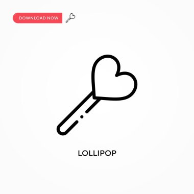 Lolipop vektör simgesi. Web sitesi veya mobil uygulama için modern, basit düz vektör çizimi