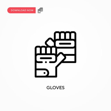 Eldiven vektör simgesi. Web sitesi veya mobil uygulama için modern, basit düz vektör çizimi