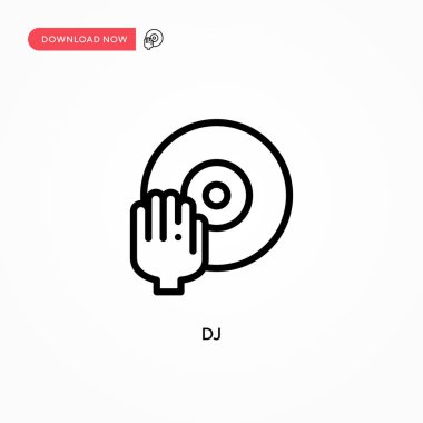 DJ vektör simgesi. Web sitesi veya mobil uygulama için modern, basit düz vektör çizimi