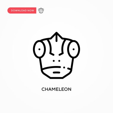 Bukalemun vektör simgesi. Web sitesi veya mobil uygulama için modern, basit düz vektör çizimi